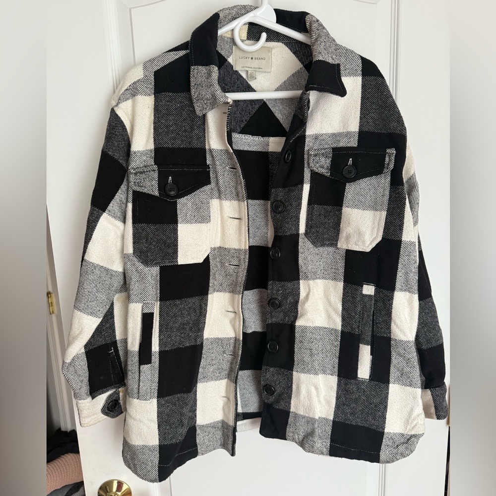 Lucky Brand Monochrome Checkered Shacket